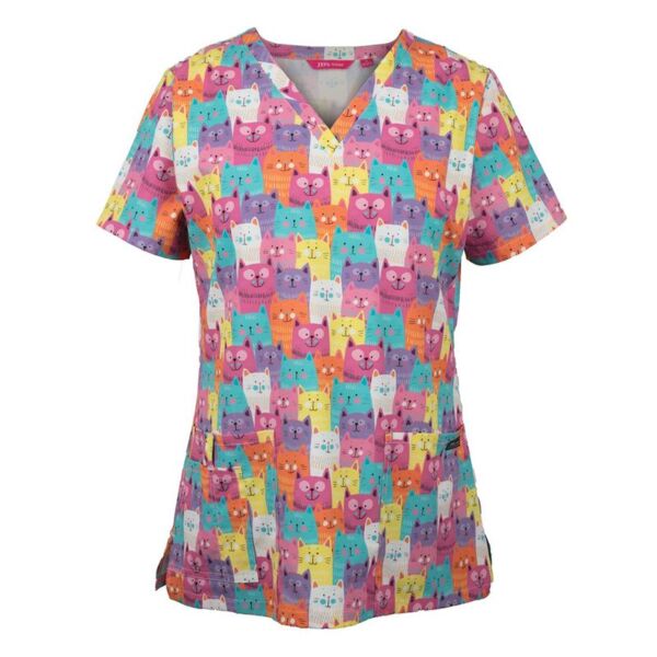 Womens Scrub Top Printed Thumbnail