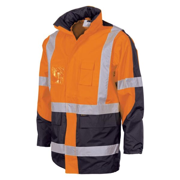 HiVis 2 Tone Cross Back D/N “2 in 1” Contrast Rain Jacket Thumbnail