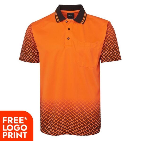 Mens Hi Vis Net Sub Polo Thumbnail