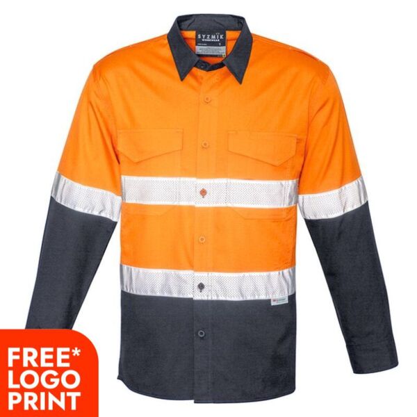 Mens Rugged Cooling Taped Hi Vis Spliced Shirt Thumbnail