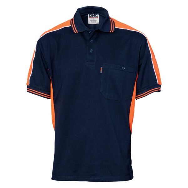 Polyester Cotton Panel Short Sleeve Polo Shirt Thumbnail